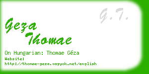 geza thomae business card
